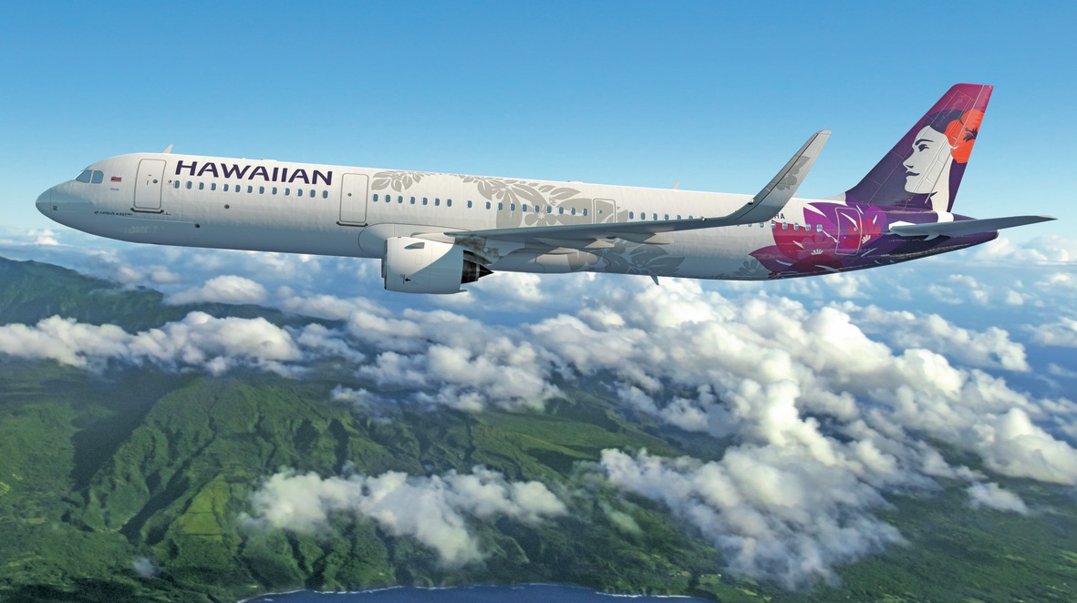 Hawaiian Airlines A321neo.  Klik kanggo nggedhekake.
